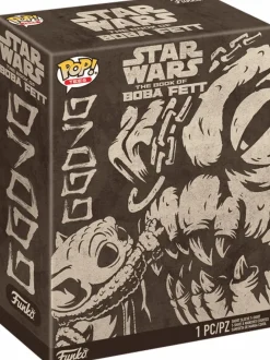 Pop! & Tee Sets>Star Wars : The Book of Boba Fett - Grogu with Rancor Pop! Tees Unisex Sand T-Shirt