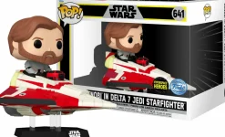 Pop! Rides & Town>Star Wars : The Clone Wars - Obi-Wan Kenobi in Delta-7 Jedi Starfighter Pop! Rides Vinyl Figure
