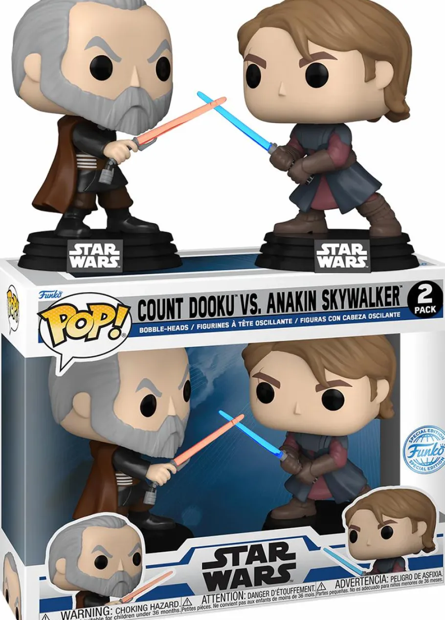 Standard Pop!>Star Wars : The Clone Wars - Anakin Skywalker & Count Dooku Pop! Vinyl Figure 2-Pack