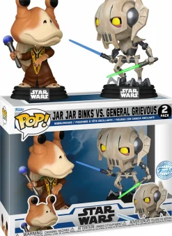Standard Pop!>Star Wars : The Clone Wars - Jar Jar Binks vs General Grievous Pop! Vinyl Figure 2-Pack