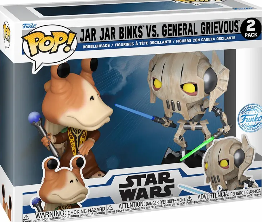 Standard Pop!>Star Wars : The Clone Wars - Jar Jar Binks vs General Grievous Pop! Vinyl Figure 2-Pack