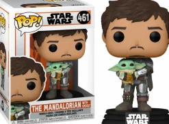 Standard Pop!>Star Wars : The Mandalorian - The Mandalorian with Grogu (The Child) Pop! Vinyl Figure