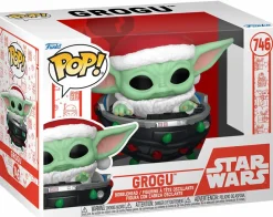 Standard Pop!>Star Wars : The Mandalorian - Grogu with Santa Hat in Pram (Holiday) Pop! Vinyl Figure