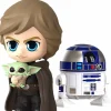 Cosbaby>Star Wars : The Mandalorian - Luke Skywalker, R2-D2 & The Child (Grogu) Cosbaby (S) Hot Toys Figure Set