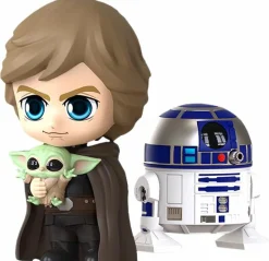Cosbaby>Star Wars : The Mandalorian - Luke Skywalker, R2-D2 & The Child (Grogu) Cosbaby (S) Hot Toys Figure Set