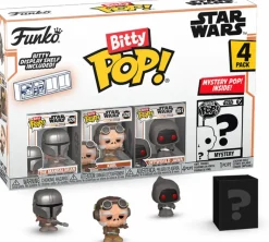 Designer Vinyl>Star Wars : The Mandalorian - The Mandalorian, Kuiil, Offworld Jawa & Mystery Bitty Pop! Vinyl Figure 4-Pack