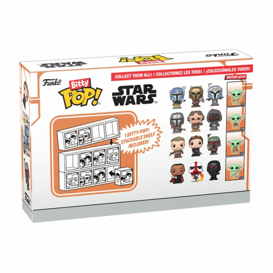 Designer Vinyl>Star Wars : The Mandalorian - Moff Gideon, Incinerator Stormtrooper, Dark Trooper & Mystery Bitty Pop! Vinyl Figure 4-Pack