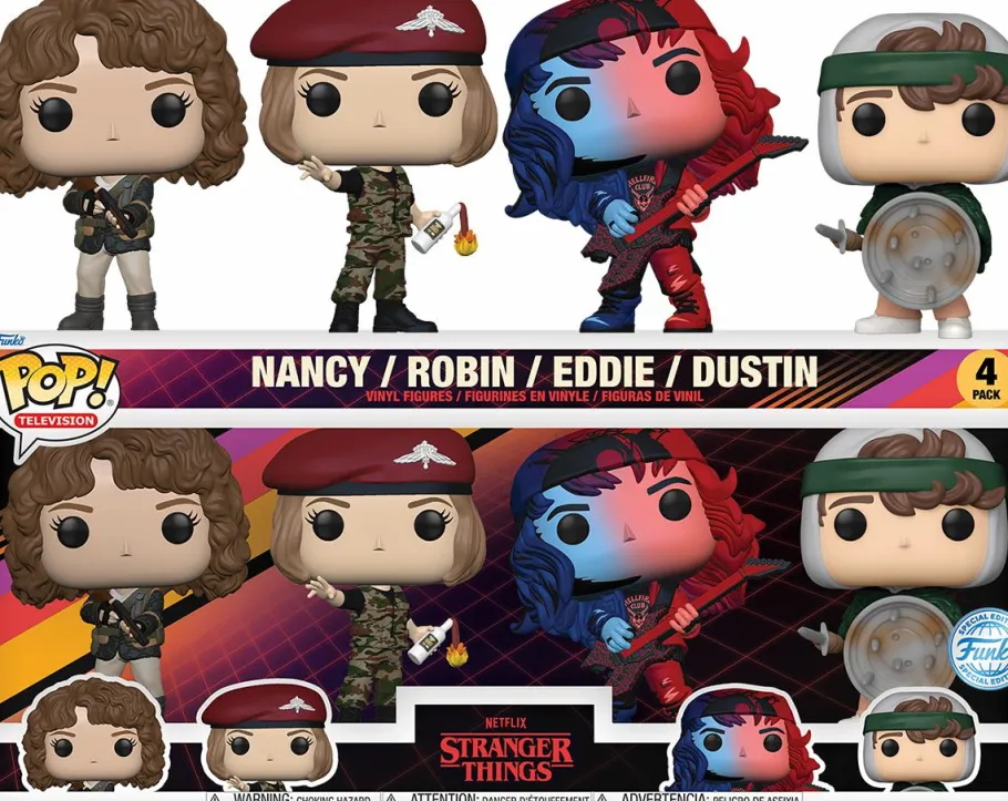 Standard Pop!>Stranger Things 4 - Nancy, Robin, Eddie & Dustin Pop! Vinyl Figure 4-Pack