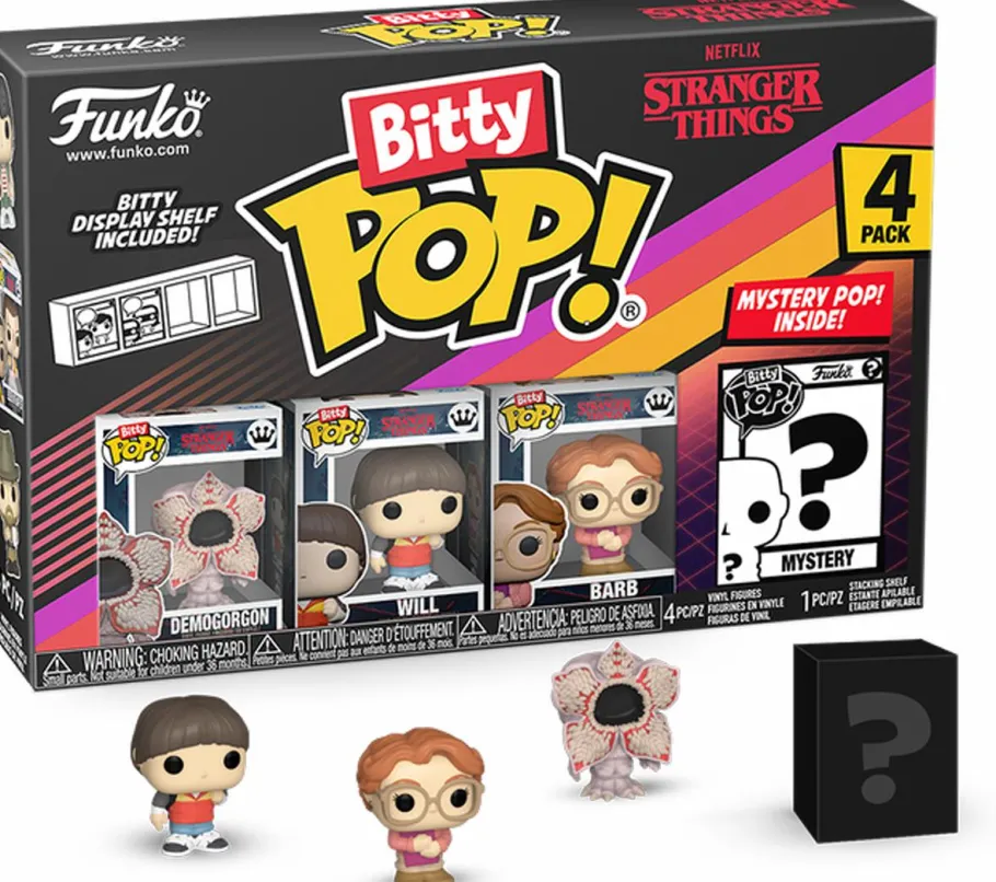 Blind Box>Stranger Things - Demogorgon, Will, Barb & Mystery Bitty Pop! Vinyl Figure 4-Pack