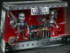 Die-Cast Figures>Suicide Squad - Harley Quinn and Joker 4” Metals Die-Cast Bare Metal Action Figure 2-Pack (2016 Convention Exclusive)