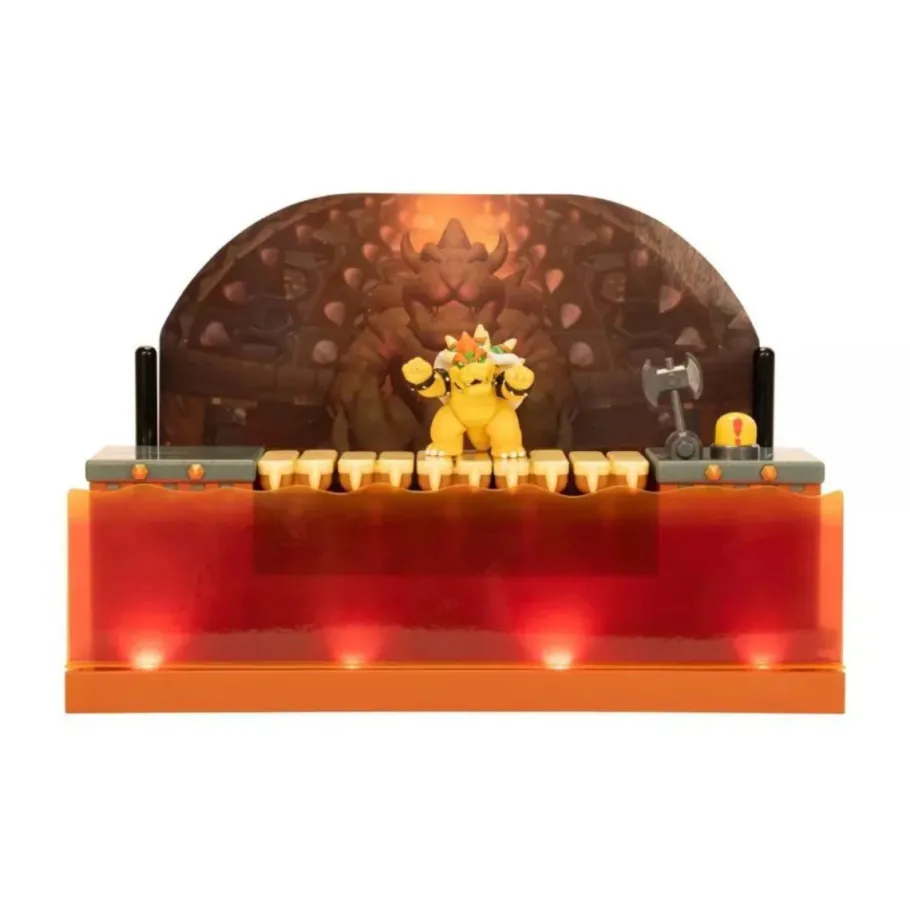 Designer Vinyl>Super Mario - Bowser Battle World of Nintendo Deluxe 2.5" Scale Action Figure Playset