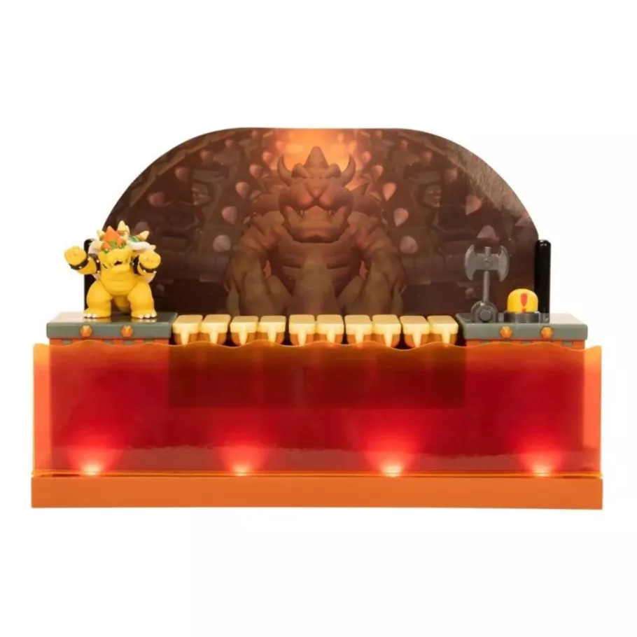 Designer Vinyl>Super Mario - Bowser Battle World of Nintendo Deluxe 2.5" Scale Action Figure Playset