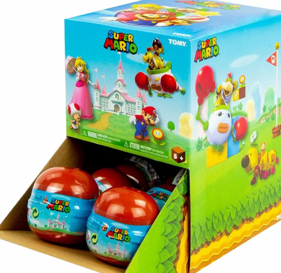 Blind Box>Super Mario - Buildable 2" Vinyl Figure Blind Box Capsule (Display of 12)