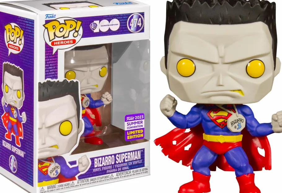 Funko Convention Exclusives>Superman - Bizzaro Warner Bros 100th Anniversary Pop! Vinyl Figure (2023 Summer Convention Exclusive) (Popcultcha Exclusive)