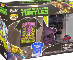 Pop! & Tee Sets>Teenage Mutant Ninja Turtles (TMNT) Teenage Mutant Ninja Turtles II: The Secret of the Ooze (1991) - Shredder Diamond Glitter Pop! Vinyl Figure & T-Shirt Box Set