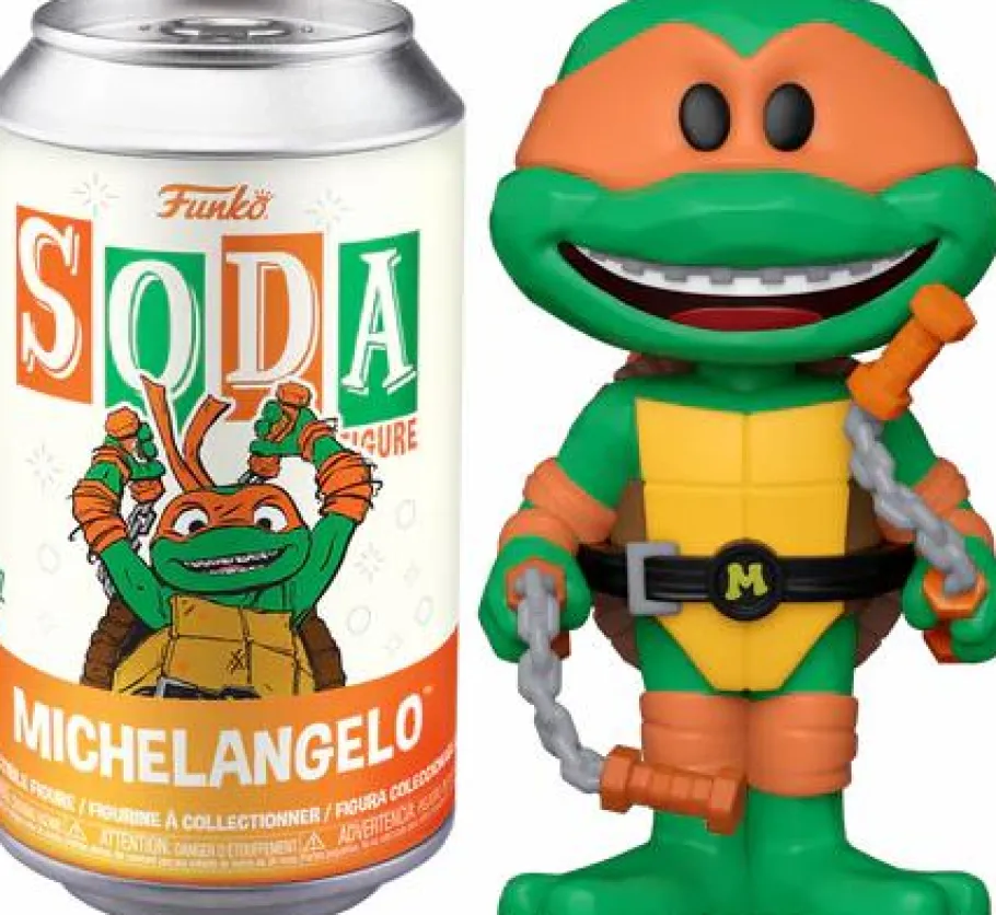 Designer Vinyl>Teenage Mutant Ninja Turtles (TMNT) Teenage Mutant Ninja Turtles: Mutant Mayhem - Michelangelo Vinyl SODA Figure in Collector Can