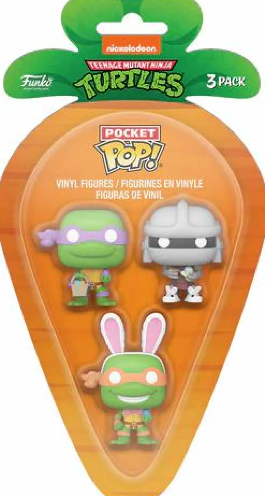 Designer Vinyl>Teenage Mutant Ninja Turtles (TMNT) Teenage Mutant Ninja Turtles - Donatello, Michelangelo, Shredder Easter Pocket Pop! 3-Pack