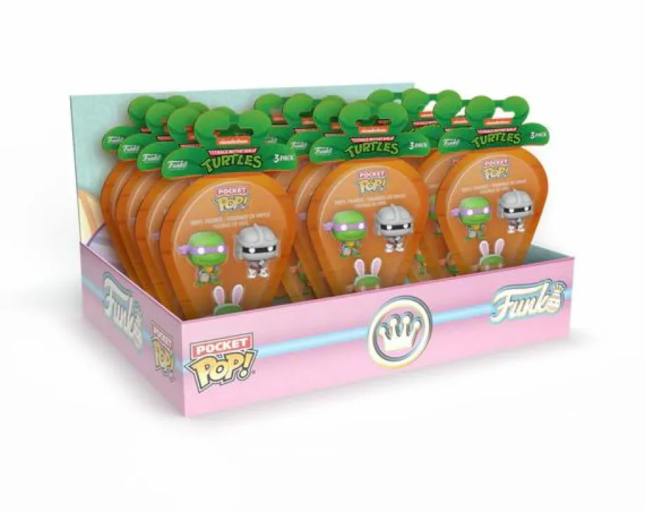Designer Vinyl>Teenage Mutant Ninja Turtles (TMNT) Teenage Mutant Ninja Turtles - Donatello, Michelangelo, Shredder Easter Pocket Pop! 3-Pack