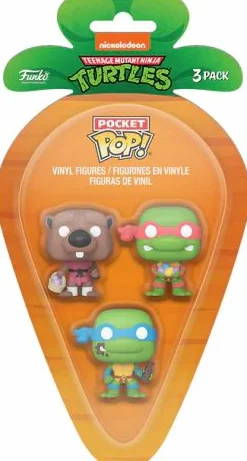 Designer Vinyl>Teenage Mutant Ninja Turtles (TMNT) Teenage Mutant Ninja Turtles - Leonardo, Raphael, Splinter Easter Pocket Pop! 3-Pack
