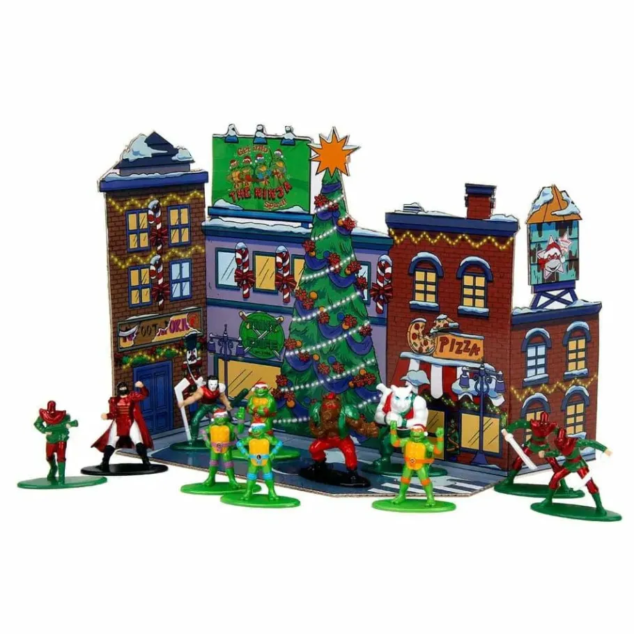 Die-Cast Figures>Teenage Mutant Ninja Turtles (TMNT) Teenage Mutant Ninja Turtles (1987) - 2024 Nano Metafigs 1.65" Die-Cast Figure Advent Calendar