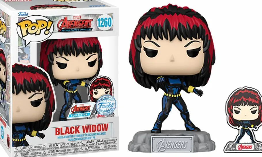 Standard Pop!>The Avengers - Black Widow Pop! Vinyl Figure with Enamel Pin