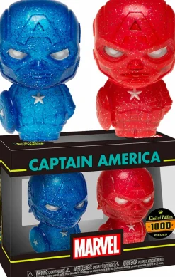 Designer Vinyl>The Avengers - Captain America Red & Blue XS Hikari Vinyl Figure 2-Pack