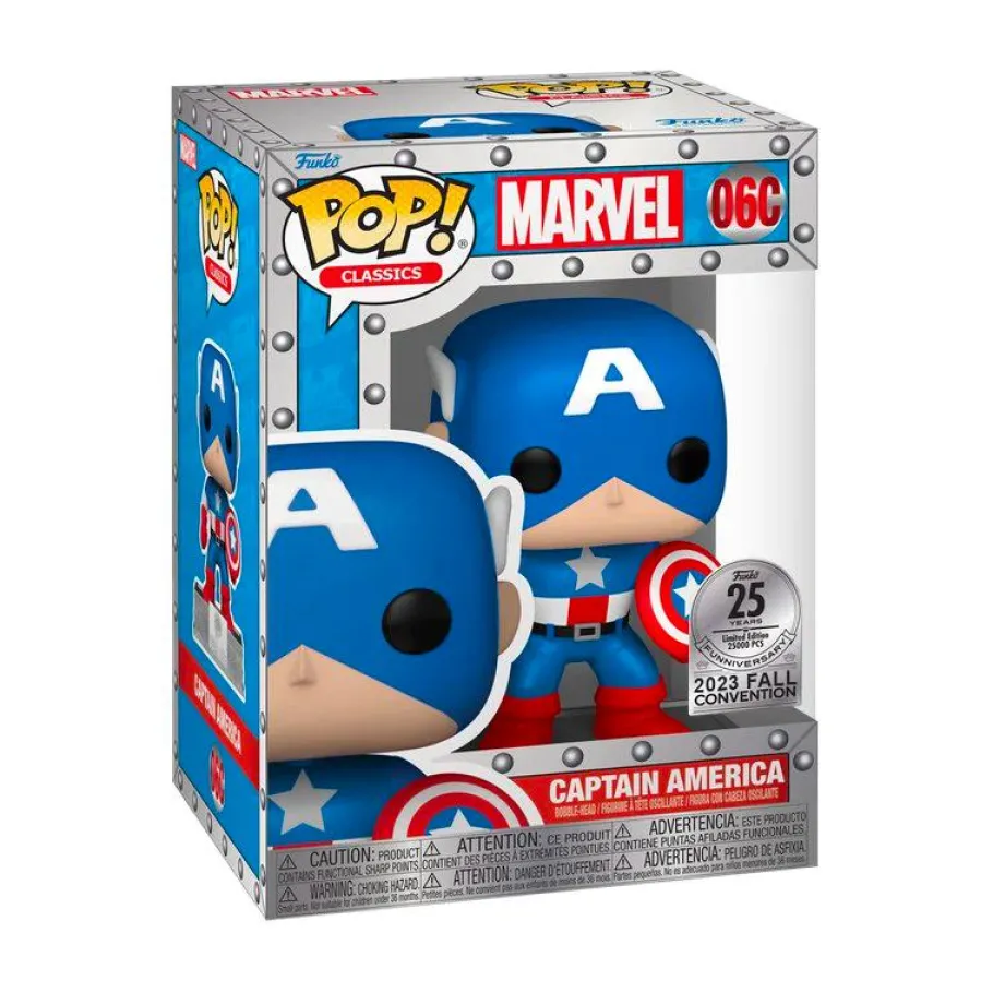 Funko Convention Exclusives>The Avengers - Captain America 25th Anniversary Pop! Classics Vinyl Figure (2023 Fall Convention Exclusive) (Popcultcha Exclusive)