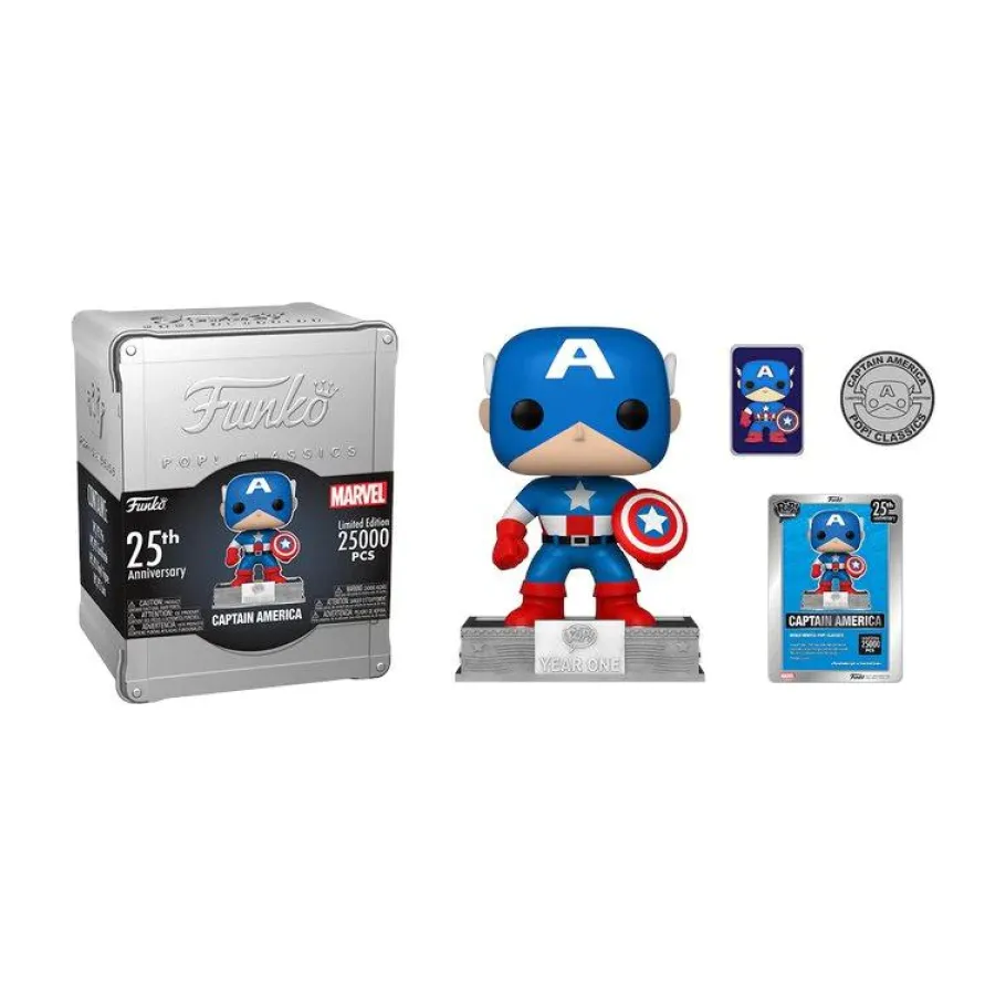 Funko Convention Exclusives>The Avengers - Captain America 25th Anniversary Pop! Classics Vinyl Figure (2023 Fall Convention Exclusive) (Popcultcha Exclusive)