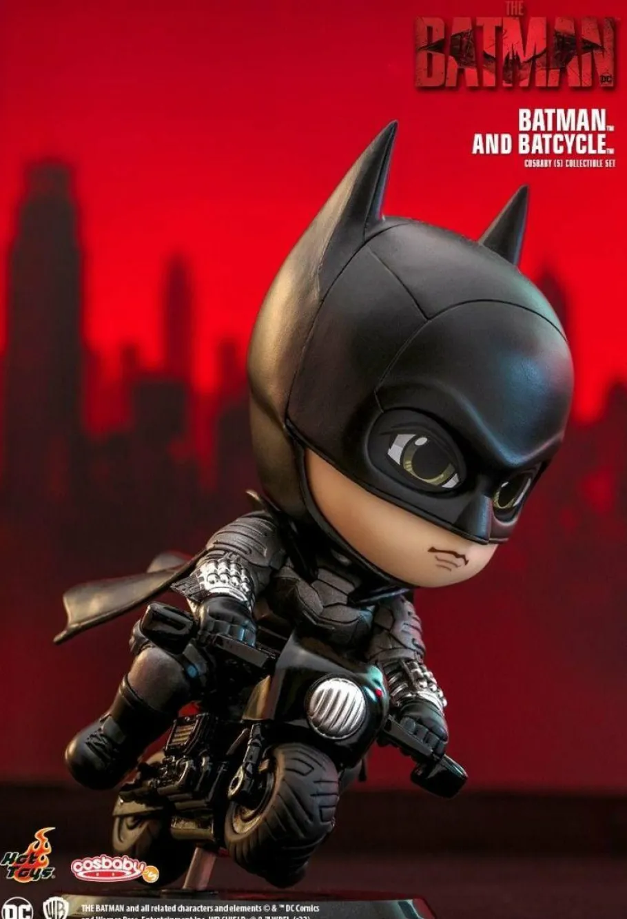 Cosbaby>Batman The (2022) - and Batcycle Cosbaby (S) Hot Toys Figure Set