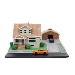 Die-Cast Figures>Fast & Furious The Fast and the Furious - Toretto House NanoScene 1.5” Scale Die-Cast Vehicle Diorama Playset