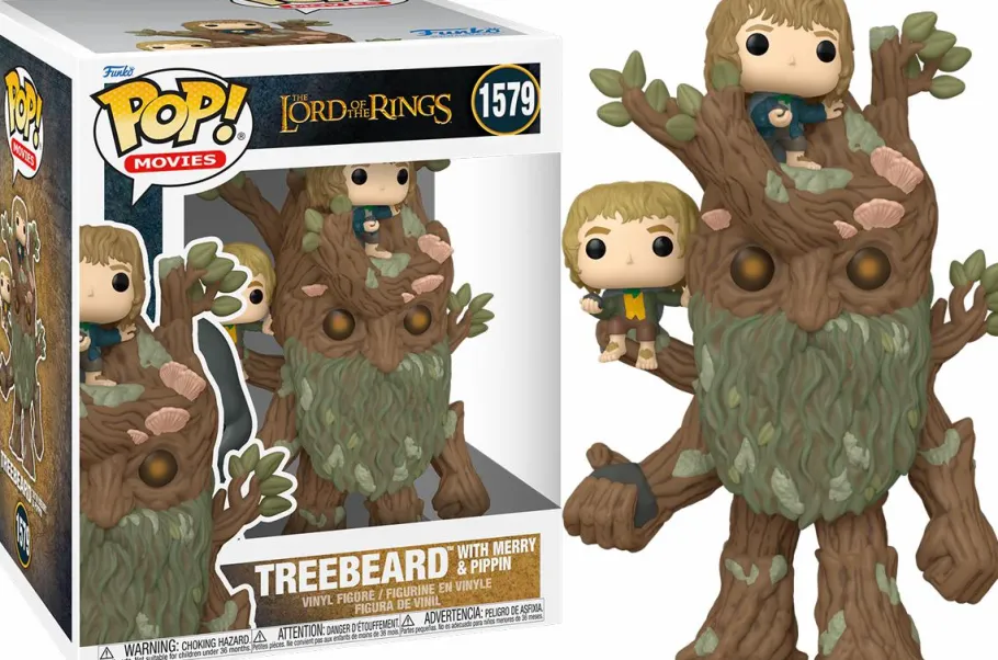 Super-Sized Pop!>Lord of the Rings The - Treebeard with Merry & Pippin 6" Super Sized Pop! Vinyl