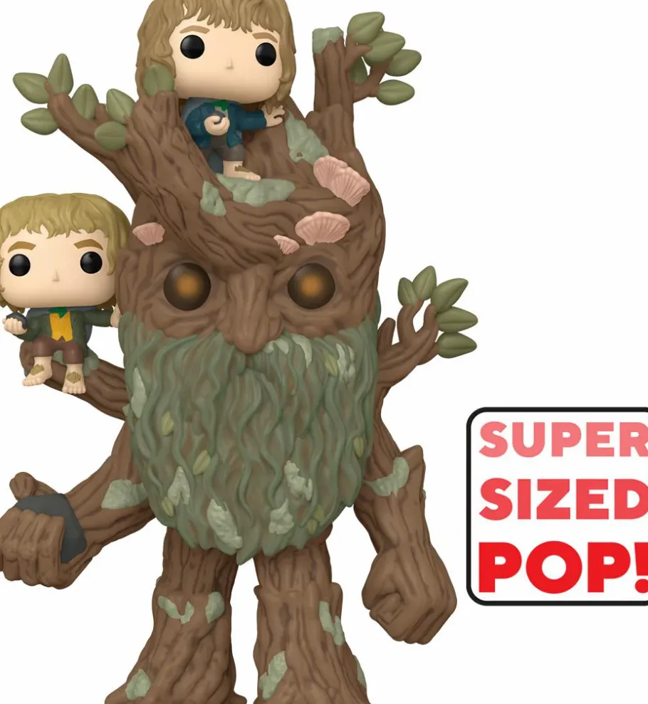 Super-Sized Pop!>Lord of the Rings The - Treebeard with Merry & Pippin 6" Super Sized Pop! Vinyl