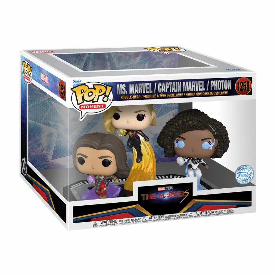 Pop! Moments>The Marvels (2023) - Captain Marvel, Ms. Marvel & Photon Pop! Moment Vinyl Figure