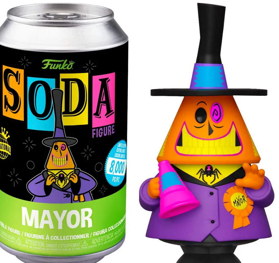 Designer Vinyl>The Nightmare Before Christmas - Mayor Blacklight Vinyl SODA Figure in Collector Can (International Edition)
