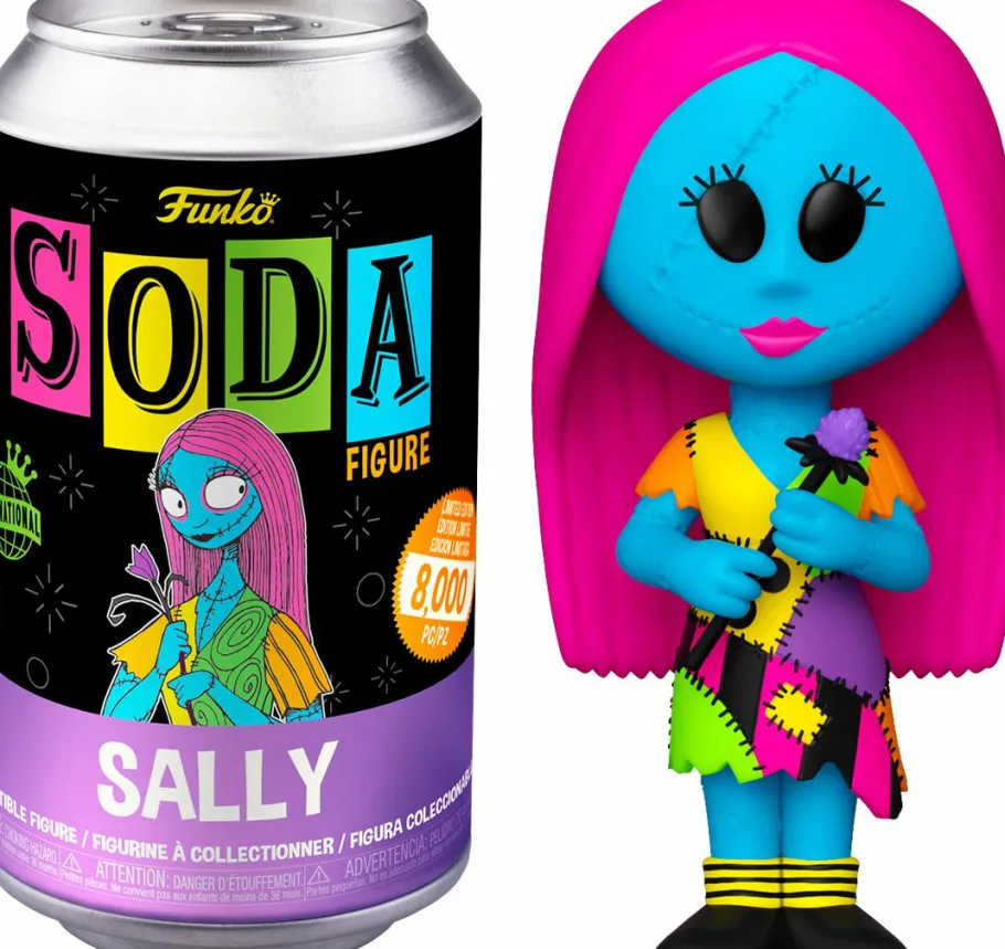 Designer Vinyl>The Nightmare Before Christmas - Sally Blacklight Vinyl SODA Figure in Collector Can (International Edition)