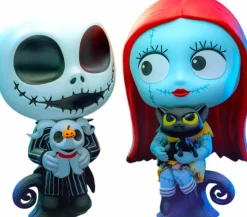 Cosbaby>The Nightmare Before Christmas - Jack Skellington & Sally Sitting Cosbaby (S) Hot Toys Figure 2-Pack