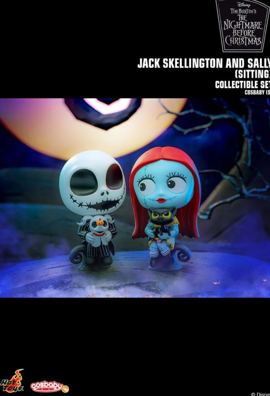 Cosbaby>The Nightmare Before Christmas - Jack Skellington & Sally Sitting Cosbaby (S) Hot Toys Figure 2-Pack