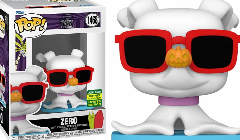 Standard Pop!>The Nightmare Before Christmas - Surfing Zero Pop! Vinyl Figure (2024 Summer Convention Exclusive) (Popcultcha Exclusive)
