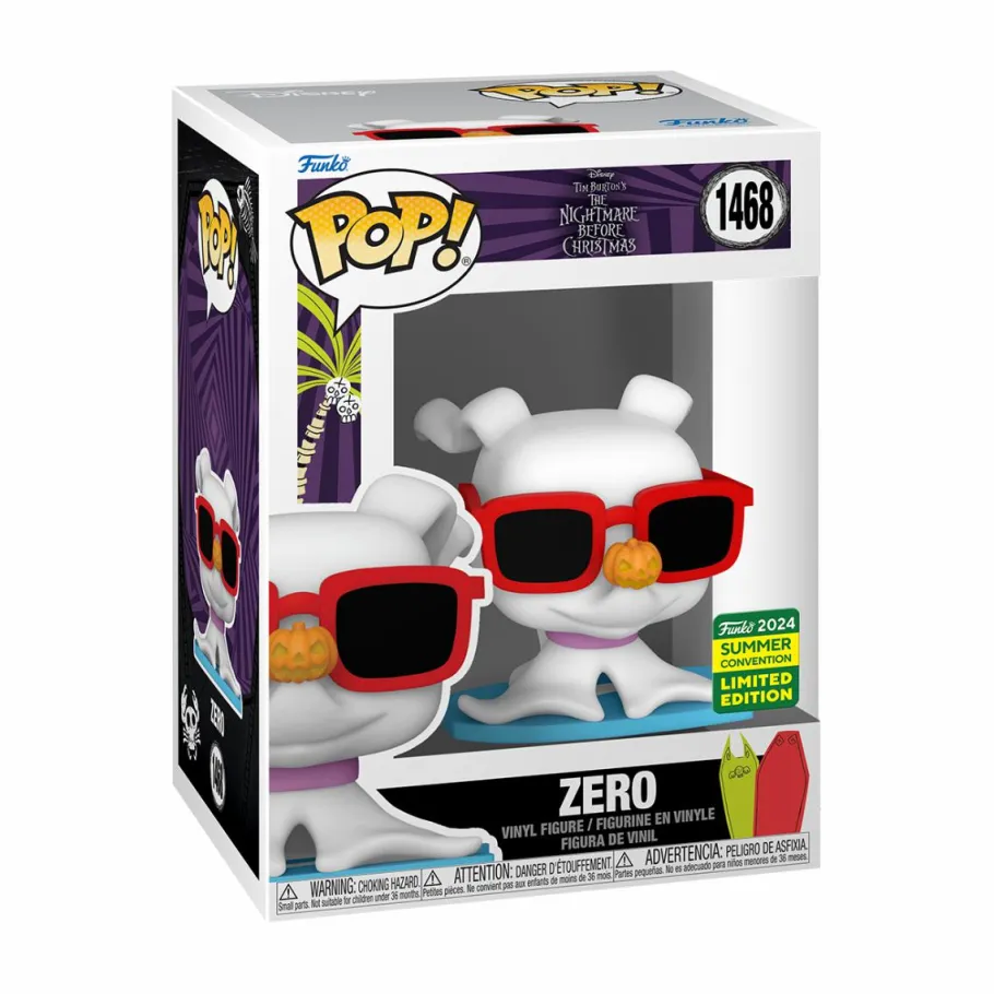 Standard Pop!>The Nightmare Before Christmas - Surfing Zero Pop! Vinyl Figure (2024 Summer Convention Exclusive) (Popcultcha Exclusive)