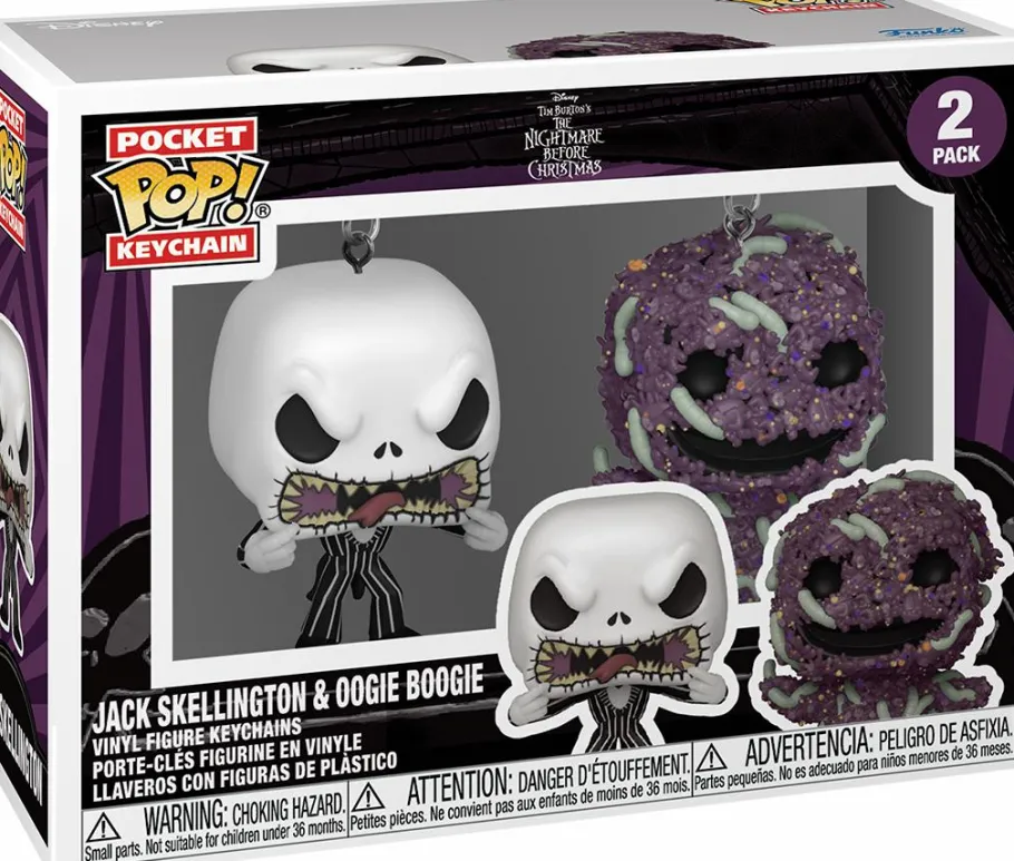 Standard Pop!>The Nightmare Before Christmas - Jack Skellington & Oogie Boogie Pocket Pop! Keychain 2-Pack