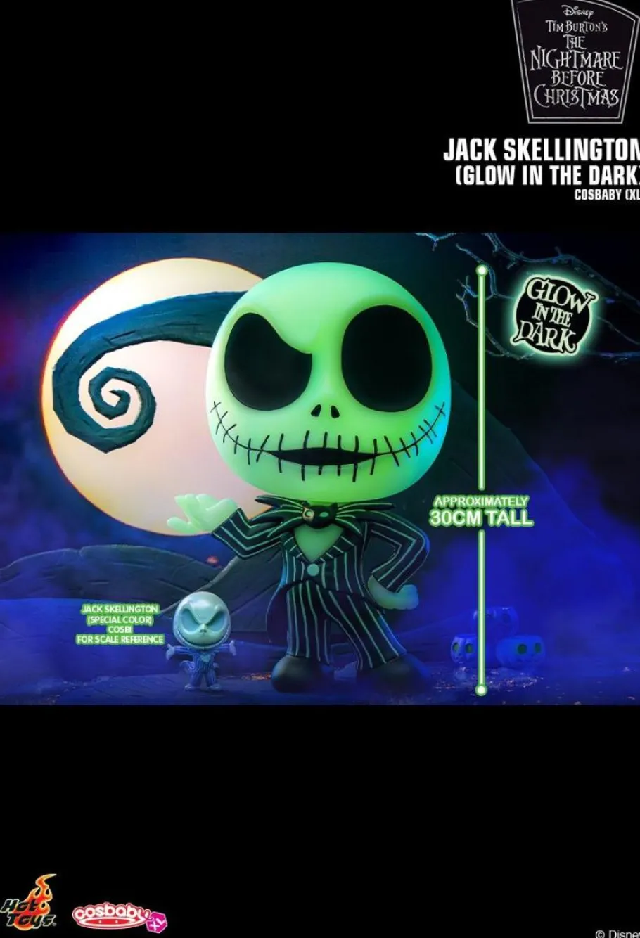 Cosbaby>The Nightmare Before Christmas - Jack Skellington Glow-in-the-Dark Cosbaby (XL) Hot Toys Figure