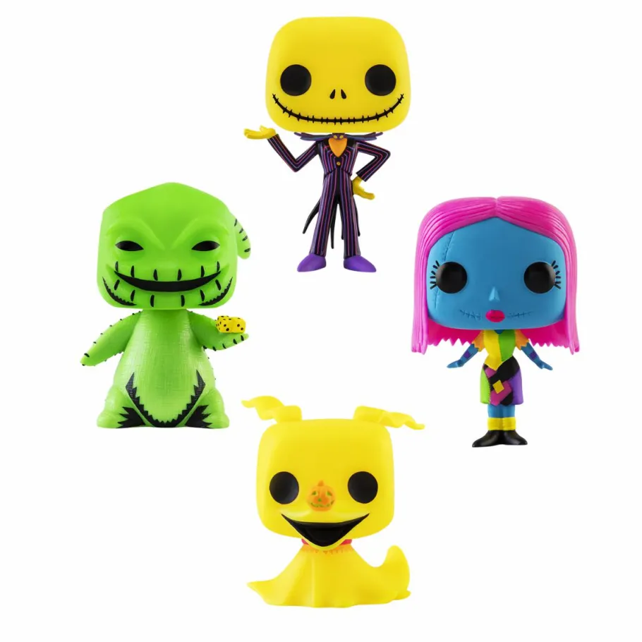 Pop! Bundles>The Nightmare Before Christmas - Jack, Oogie Boogie, Sally & Zero Blacklight Pop! Vinyl Figure 4-Pack