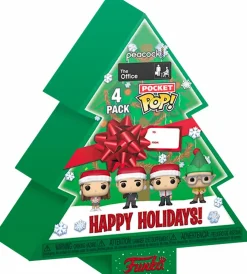 Pop! Bundles>The Office - Christmas Tree Holiday Box Pocket Pop! Vinyl 4-Pack