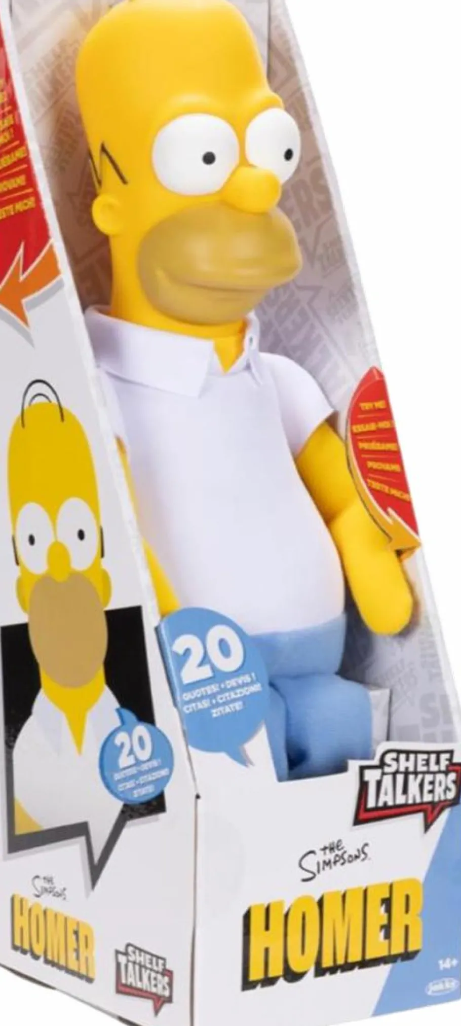 Designer Plush>The Simpsons - Homer Simpson Shelf Talkers 12" Talking Doll