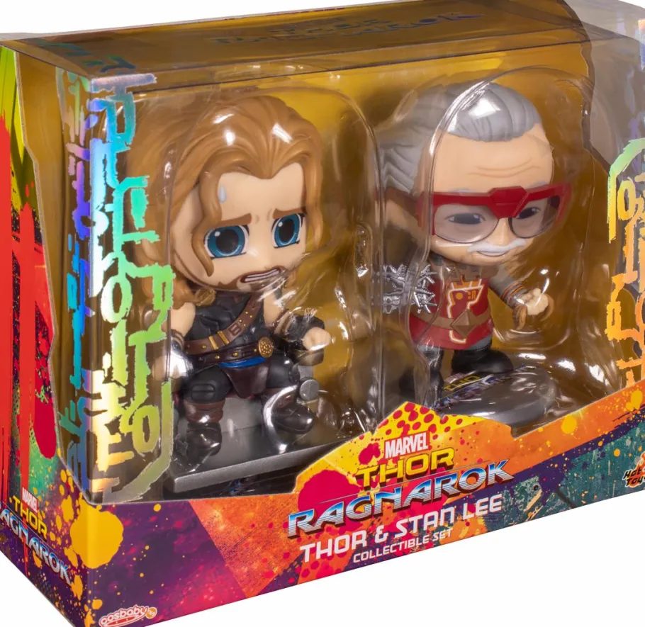 Designer Vinyl>Thor 3: Ragnarok - & Stan Lee Cameo Cosbaby (S) Hot Toys Figure 2-Pack