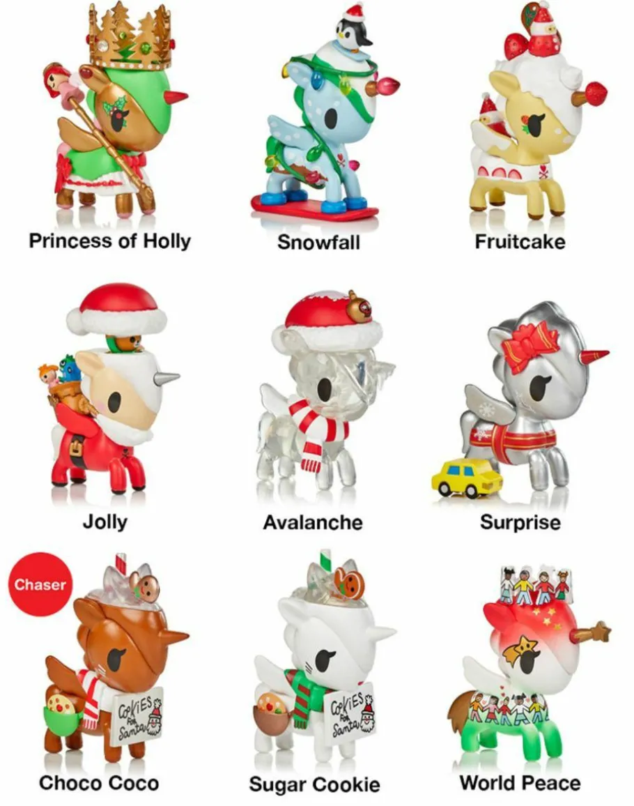 Blind Box>Tokidoki - Holiday Unicorno Series 4 Blind Box Vinyl Figure (Display of 8)
