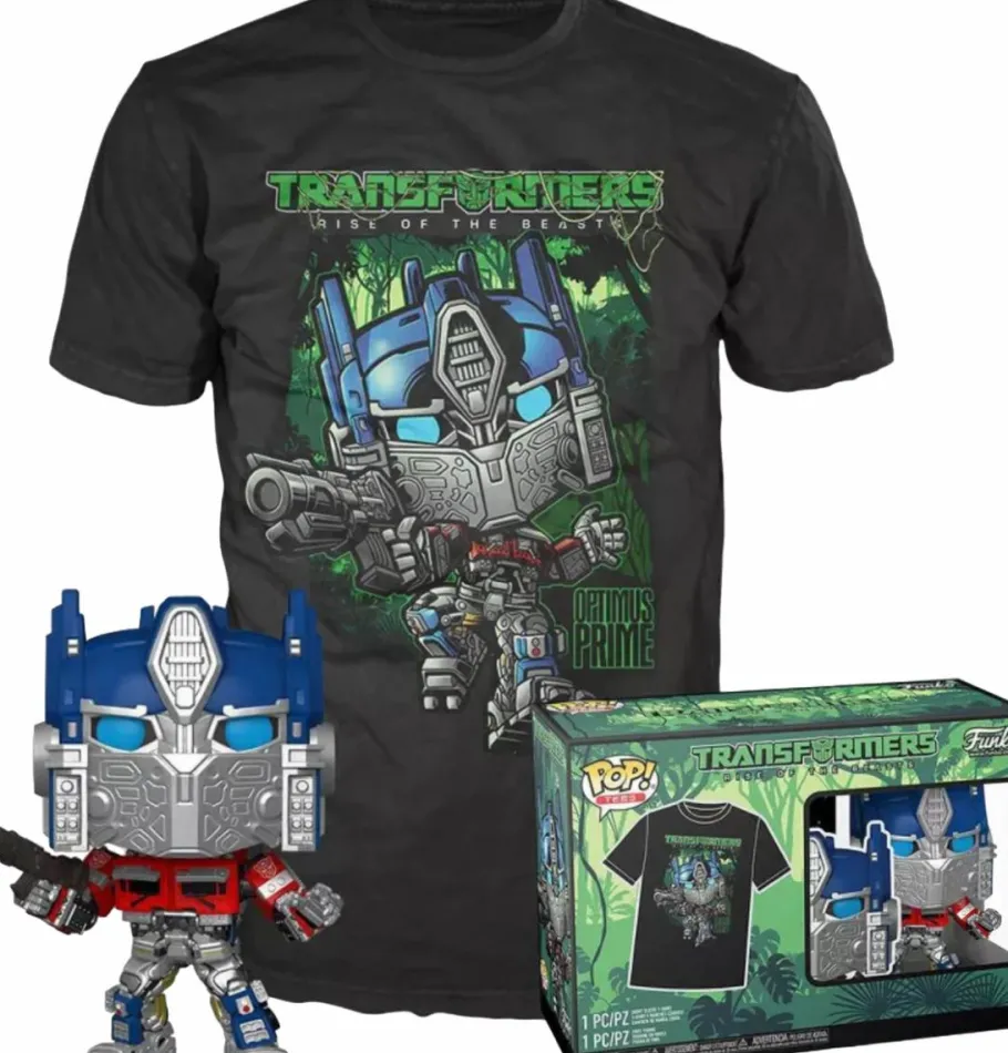 Pop! & Tee Sets>Transformers : Rise of the Beasts - Optimus Prime Metallic Pop! Vinyl Figure & T-Shirt Box Set