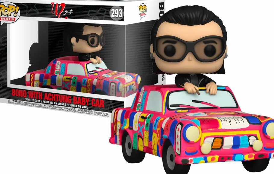 Pop! Rides & Town>U2 - Bono with Achtung Baby Car Pop! Rides Vinyl Figure