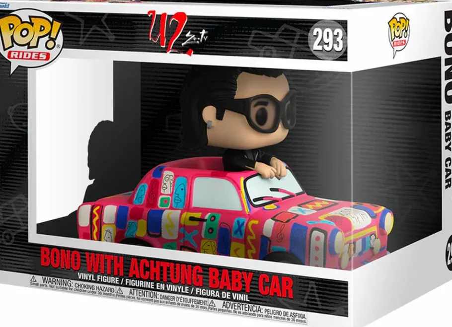 Pop! Rides & Town>U2 - Bono with Achtung Baby Car Pop! Rides Vinyl Figure