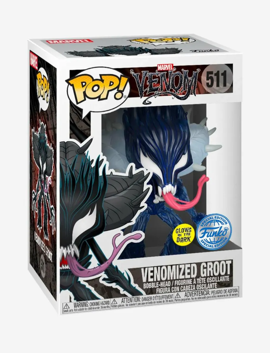 Pop! & Tee Sets>Venom - ized Groot Glow in the Dark Pop! Vinyl Figure & T-Shirt Box Set